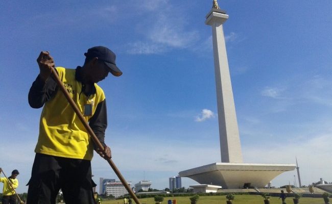 Gemilang HUT RI di Monas Hasilkan 19 Ton Sampah