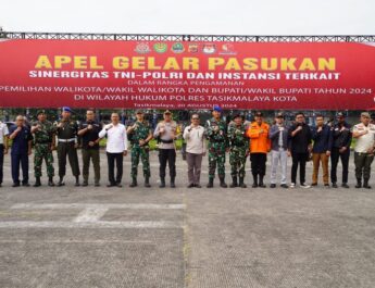 Kota Tasikmalaya Gelar Apel Pasukan Pengamanan Pilkada 2024