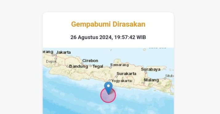 Gempa Yogyakarta Berpusat di Bidang Kontak Antarlempeng