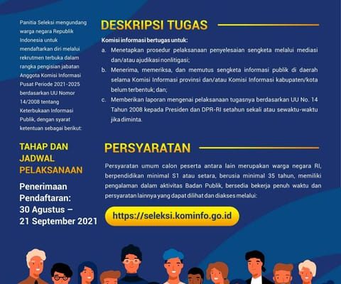 Rekrutmen Calon Anggota Komisi Informasi Pusat Periode 2021-2025 Dibuka