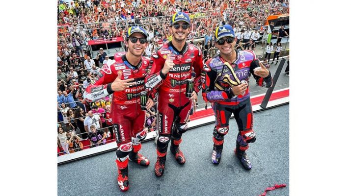 Menang di GP Austria, Francesco Bagnaia Kembali ke Puncak Klasemen