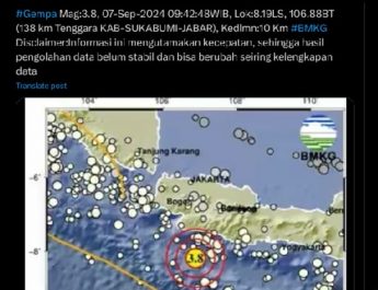 Gempa Bumi Berulang di Sukabumi, Satu Rumah di Tegalbuleud Ambruk