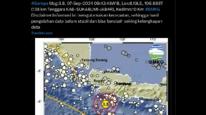 Gempa Bumi Berulang di Sukabumi, Satu Rumah di Tegalbuleud Ambruk