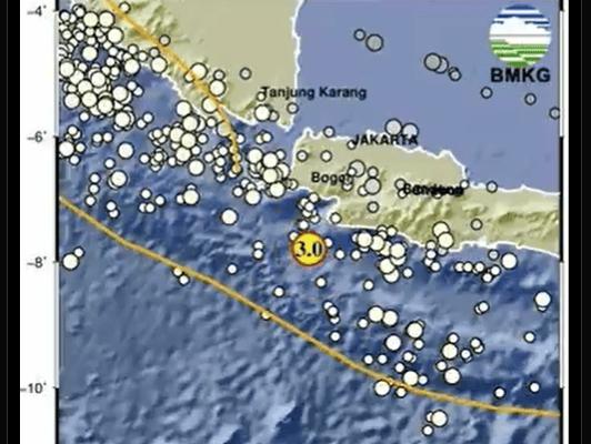 Gempa M3.0 Guncang Bayah Banten