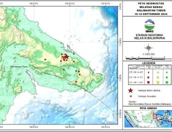 Gempa Bumi Magnitudo 5.5 Guncang Kabupaten Berau, Kalimantan Timur, diikuti 18 Kali Gempa Susulan