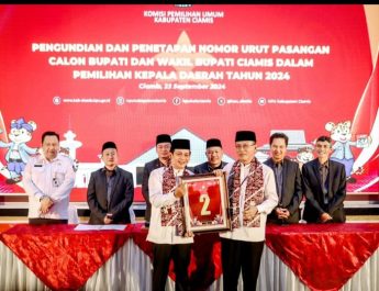 Pasangan Calon Tunggal di Ciamis Dapat Nomor Urut 2