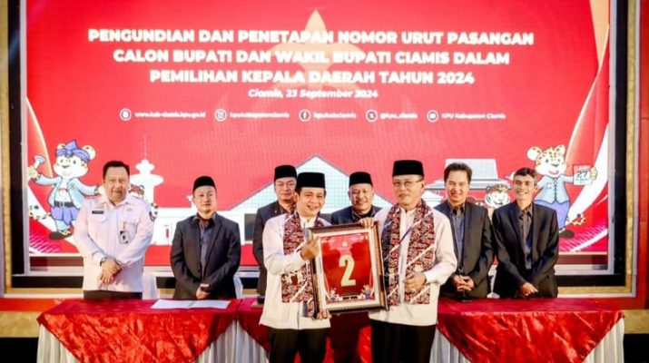 Pasangan Calon Tunggal di Ciamis Dapat Nomor Urut 2