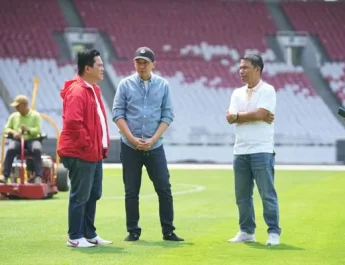 Ketum PSSI Erick Thohir Pastikan Rumput GBK Bagus untuk Laga Melawan Australia