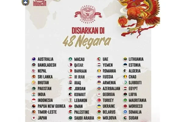 Keren, Laga Timnas Indonesia Versus Arab Saudi Disiarkan di 48 Negara