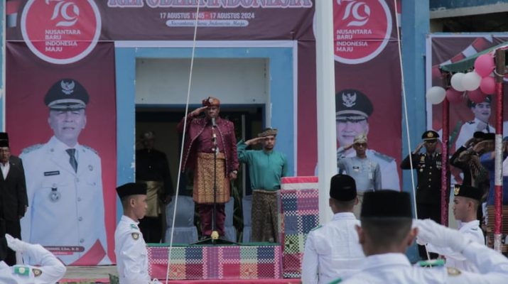 Upacara HUT RI di PLBN Serasan Berlangsung Hikmat