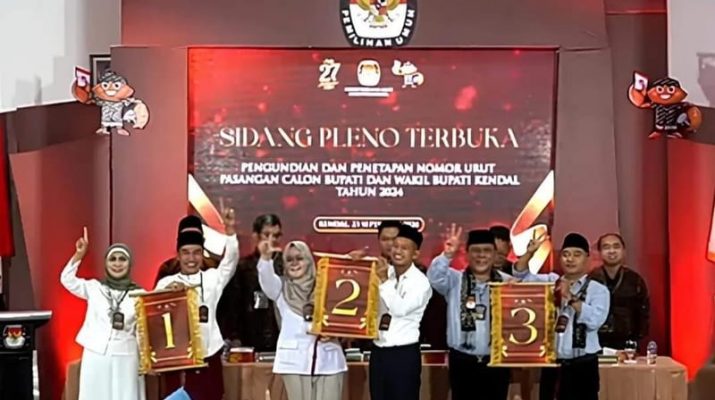 Pengundian Nomor Urut Pasangan Calon di Pilkada Kendal Meriah