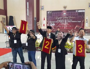 Tiga Paslon Kepala Daerah Tegal Puas dengan Perolehan Nomor Urut