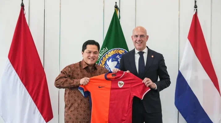 Resmi, Ketum PSSI Erick Thohir Tanda Tangani Kerja Sama dengan KNVB