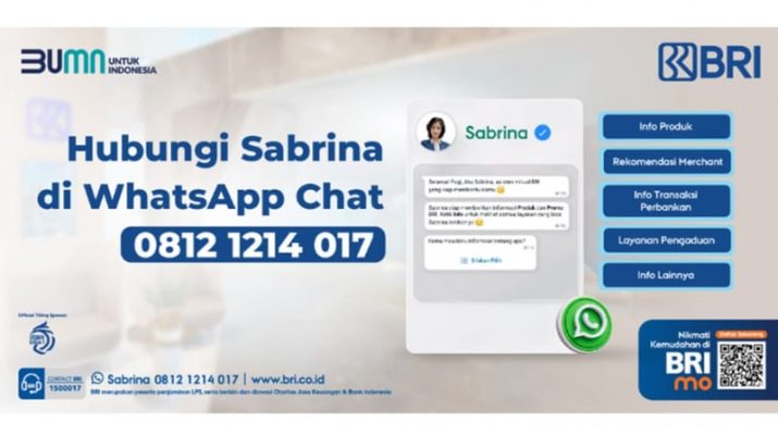 Butuh Info ATM BRI Terdekat? Tanya Asisten Virtual BRI Sabrina