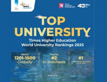 BINUS University Raih Pengakuan Internasional dalam THE World University Rankings 2025