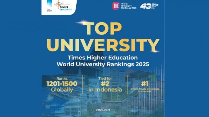 BINUS University Raih Pengakuan Internasional dalam THE World University Rankings 2025