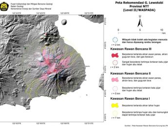 Gunung api Lewotobi Laki-Laki Tunjukkan Peningkatan