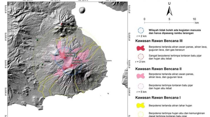 Gunung api Lewotobi Laki-Laki Tunjukkan Peningkatan