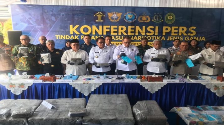 Upaya Penyelundupan 624 Kilogram Ganja Digagalkan di Sumbar, Tujuh Pelaku Ditangkap