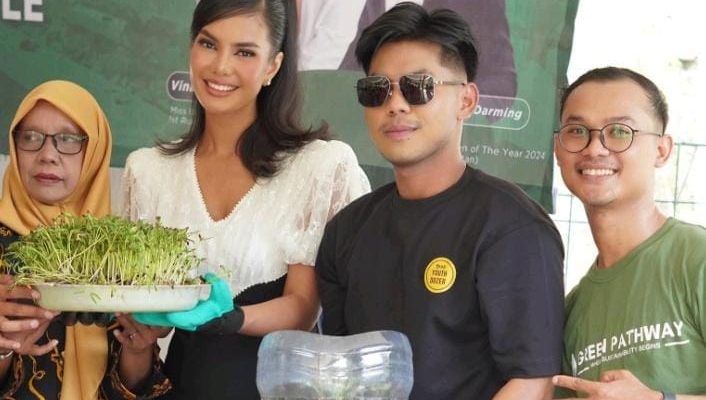 Runner Up Miss Universe Indonesia Vina Sitorus Sosialisasikan Urban Farming