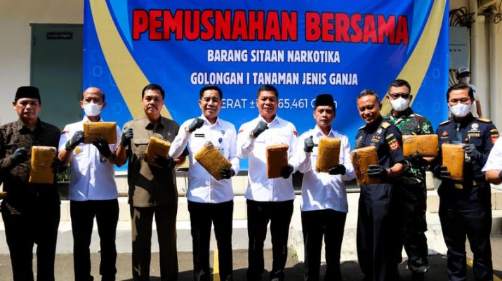 Bea Cukai dan BNNP Banten Musnahkan 110 Kilogram Ganja Hasil Penindakan di Cilegon