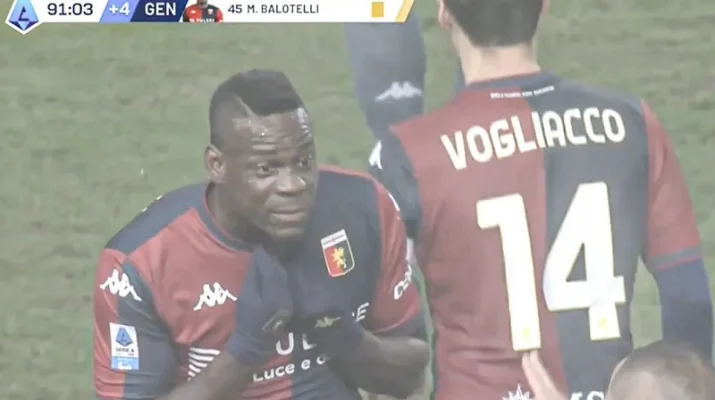 Baru 5 Menit di Serie A, Mario Balotelli Langsung Diganjar Kartu Kuning